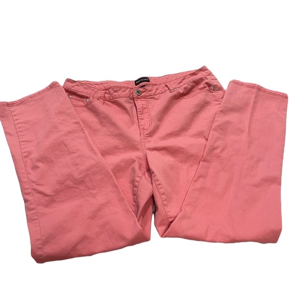 Ashley Stewart Denim - Ashley Stewart | pink high waisted skinny jeans